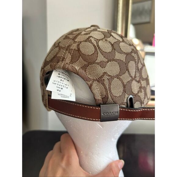 Coach Limited Edition Men's Cap Brown Adjustable Size Authentic Logo - Picture 3 of 5